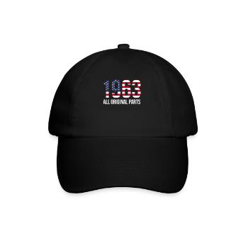 Vintage 1963 60th Birthday Shirt USA Flag - Casquette classique - noir/noir - Devant