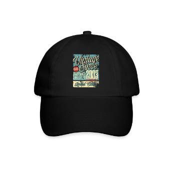 2003 Birthday vintage vintage retro legend - Baseball Cap - black/black - Front