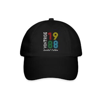 Vintage 1988 Vintage Birthday Retro Vintage - Baseball Cap - black/black - Front
