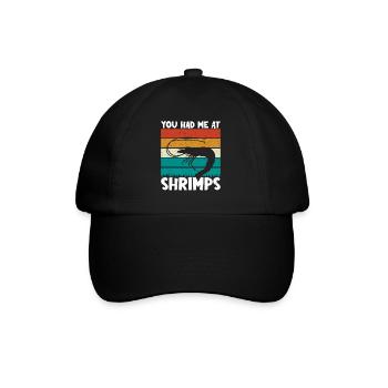 Shrimp Lover Gift - Baseball Cap - black/black - Front