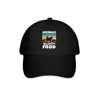 lustiger Spruch für Veganer - Baseballkappe - Schwarz/Schwarz - Vorne