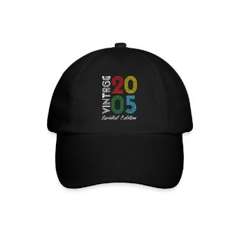 Vintage 2005 Vintage Birthday Retro Vintage - Baseball Cap - black/black - Front