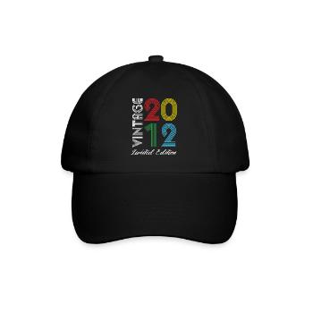 Vintage 2012 Vintage Birthday Retro Vintage - Baseball Cap - black/black - Front