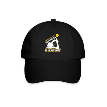 Ich Löffel Bis Der Arzt Kommt Spruch Baggerfahrer - Baseballkappe - Schwarz/Schwarz - Vorne