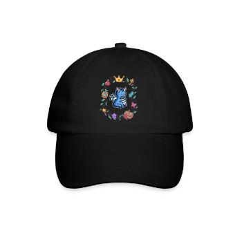 Kinder Drache Fabelwesen Märchen - Baseballkappe - Schwarz/Schwarz - Vorne