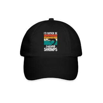 Shrimp Lover Gift - Baseball Cap - black/black - Front