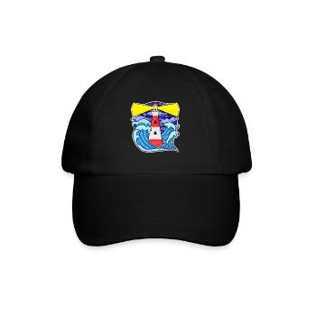 Lighthouse Coast Sea Sea - Baseball Cap - black/black - Front