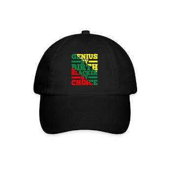 Genius By Birth Slacker By Choice 12 - Baseball Cap - black/black - Front