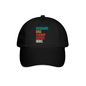 Garnelenliebhaber Geschenk - Baseballkappe - Schwarz/Schwarz - Vorne