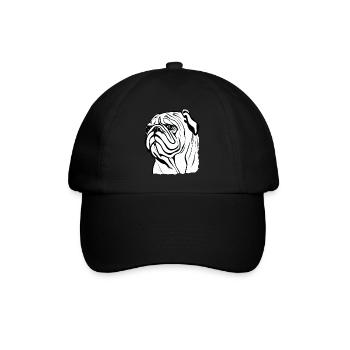 Bulldog french english dog pooch 11 - Baseball Cap - black/black - Front
