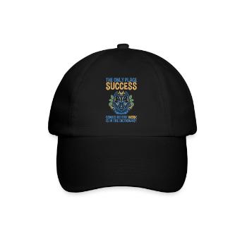 Le seul endroit où le succès passe avant le travail 2 - Casquette classique - noir/noir - Devant