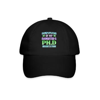 Survécu Ma fille a un doctorat. - Casquette classique - noir/noir - Devant