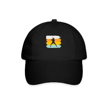 Baseball Retro - Baseballkappe - Schwarz/Schwarz - Vorne