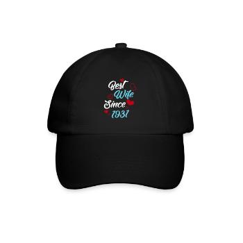 Anniversary Best Wife Since 1931 Wedding - Baseball Cap - black/black - Front