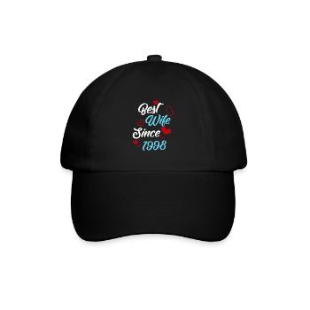Anniversary Best Wife Since 1998 Wedding - Baseball Cap - black/black - Front