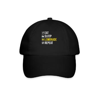 Limonade Geschenkideen - Baseballkappe - Schwarz/Schwarz - Vorne