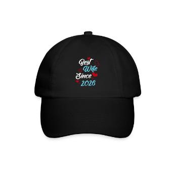 Jubiläums-Trauzeugin seit 2026 Hochzeit - Baseballkappe - Schwarz/Schwarz - Vorne