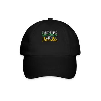 Limonade Geschenkideen - Baseballkappe - Schwarz/Schwarz - Vorne