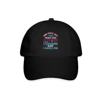 Chanteur de karaoké Mari Femme - Casquette classique - noir/noir - Devant