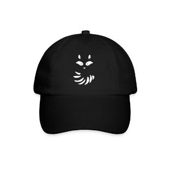 Augen Ohren Nase und Schwanz eines Waschbären - Baseballkappe - Schwarz/Schwarz - Vorne