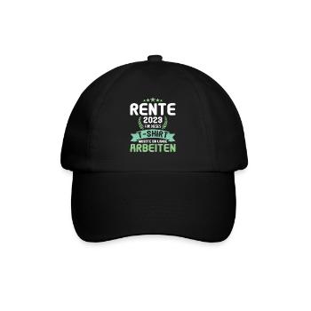 Rentner 2023 Rentnerin 2023 Rente 2023 - Baseballkappe - Schwarz/Schwarz - Vorne