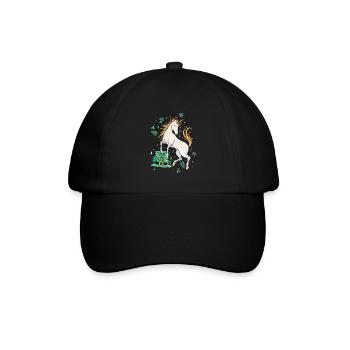 Licorne mythique créature porte-bonheur porte-bonheur chanceux Nouvel An - Casquette classique - noir/noir - Devant