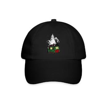 Trailer Xmas Winter Nature Mountain Mountain Alps - Baseball Cap - black/black - Front