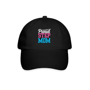 Proud stepmother foster mother foster mother child - Baseball Cap - black/black - Front