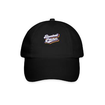 Baseball Pitcher Hobby Werfer Spieler - Baseballkappe - Schwarz/Schwarz - Vorne