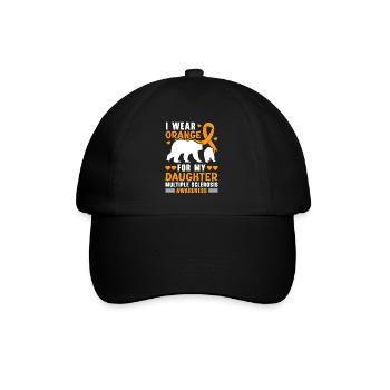 I Wear Orange For My Daughter Multiple Sclerosis - Baseball Cap - black/black - Front