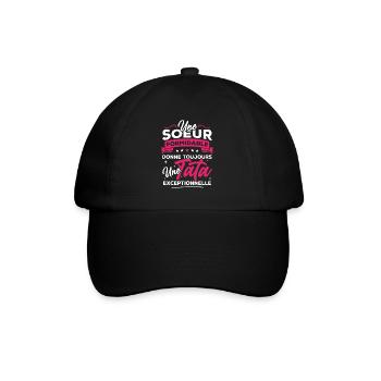 Une sœur formidable donne une tata exceptionnelle - Casquette classique - noir/noir - Devant