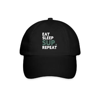 Eat Sleep SUP Repeat Stand Up Paddler Stand-Up Paddle - Baseball Cap - black/black - Front
