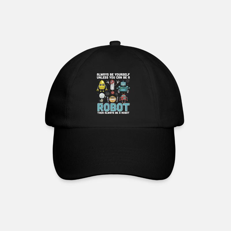 Roboter - Baseballkappe - Schwarz/Schwarz