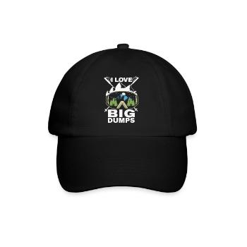 J’aime les grandes décharges Skieurs Neige Montagnes extrêmes - Casquette classique - noir/noir - Devant