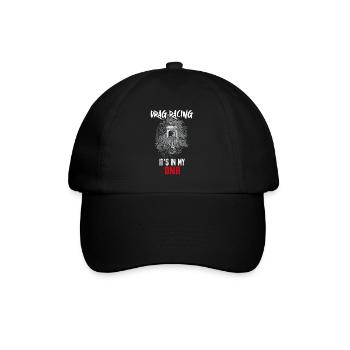 Drag Racing Race Car Fingerprint - Baseballkappe - Schwarz/Schwarz - Vorne