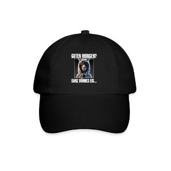 Guten Morgen Ganz Dünnes Eis - Baseballkappe - Schwarz/Schwarz - Vorne