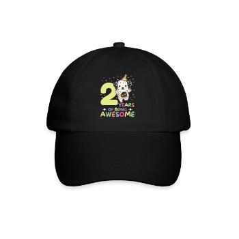 Dalmatiens pour les enfants de 2e anniversaire de deux ans - Casquette classique - noir/noir - Devant