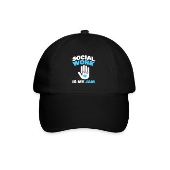 Sozialarbeit Ist Meine Leidenschaft Für Alle - Baseballkappe - Schwarz/Schwarz - Vorne