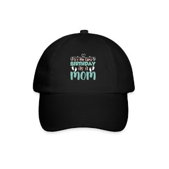C’est mon premier anniversaire en tant que maman maman - Casquette classique - noir/noir - Devant