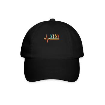 Unicycle Retro Heartbeat - Baseball Cap - black/black - Front