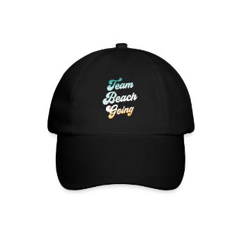 Team Beachgoing Strandurlaub Strand Strandgänger - Baseballkappe - Schwarz/Schwarz - Vorne