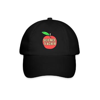 Science Teacher Cute Retro Teacher Designs - Baseball Cap - black/black - Front