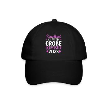 Ich Werde Große Schwester 2023 Schwangerschaft - Baseballkappe - Schwarz/Schwarz - Vorne