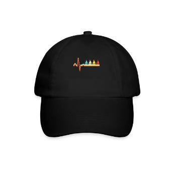 Sailing Retro Heartbeat - Baseball Cap - black/black - Front