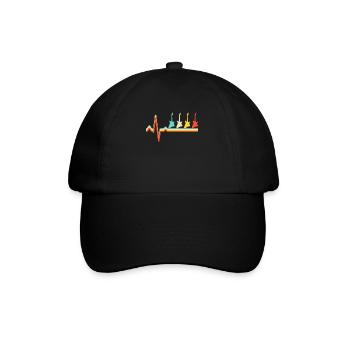 Rock Retro Heartbeat - Baseball Cap - black/black - Front