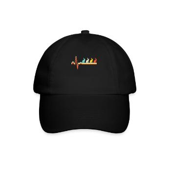 Lapin Retro Heartbeat - Casquette classique - noir/noir - Devant