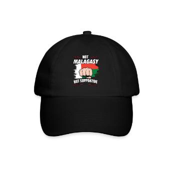 Not Malagasy But Supportive Travel Tourist - Baseball Cap - black/black - Front