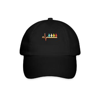 Penguin Retro Heartbeat - Baseball Cap - black/black - Front