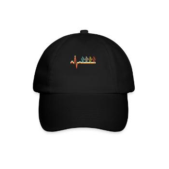 Snake Retro Heartbeat - Baseball Cap - black/black - Front