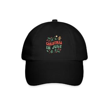 Weihnachten Im Juli Christmas In July Santa Humor - Baseball Cap - black/black - Front